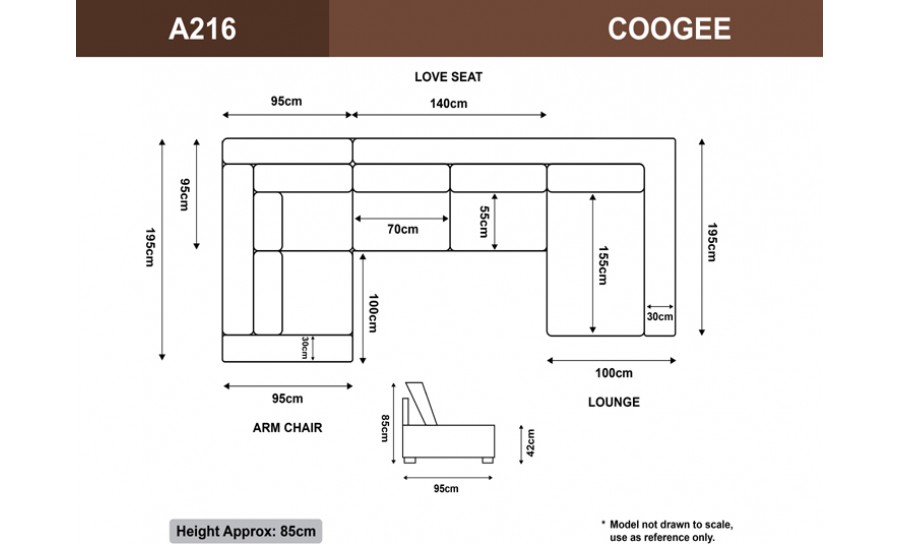 Coogee Leather Sofa Lounge Set